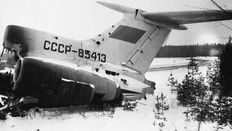 Die zerstörte Tupolew TU-154