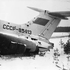 Die zerstörte Tupolew TU-154