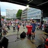 Sahra Wagenknecht spricht bei einer Wahlkampfveranstaltung der Linke in Bochum