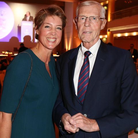 Christina Block mit ihrem Vater Eugen Block auf einer Gala