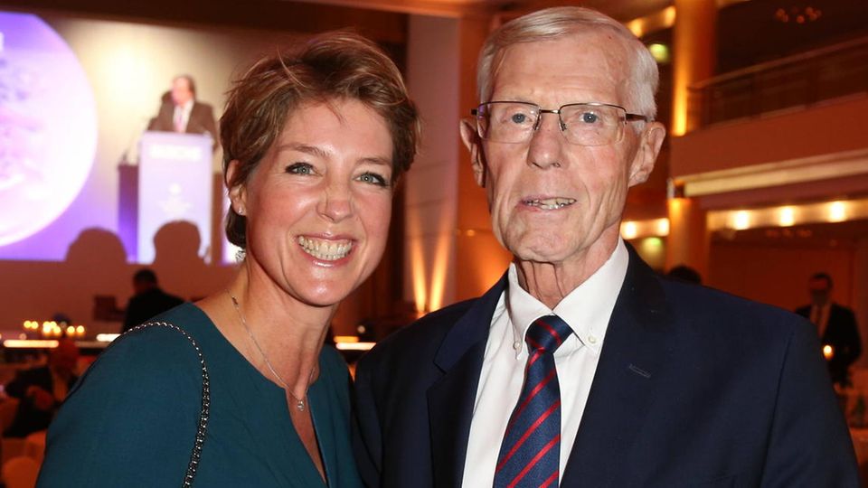 Christina Block mit ihrem Vater Eugen Block auf einer Gala