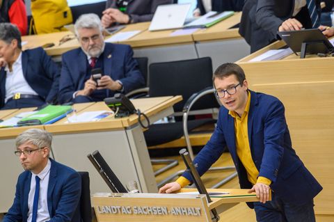 Sebastian Striegel von den Grünen im sachsen-anhaltinischen Landtag