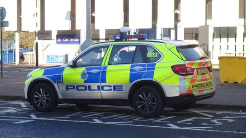 Missbrauchsskandal: Ein Polizeiauto in Großbritannien