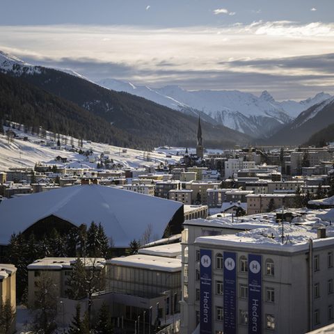 Blick auf den Ort Davos