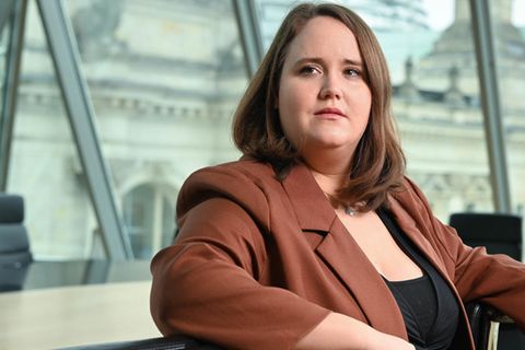 Ricarda Lang im Berliner Paul-Löbe-Haus