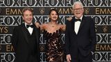 Gingen mit ihrer Serie "Only Murders in the Building" diesmal leer aus: Martin Short, Selena Gomez und Steven Martin (v.l.n.r.) kommen zur Verleihung der 75. Primetime Emmy Awards ins Peacock Theater.