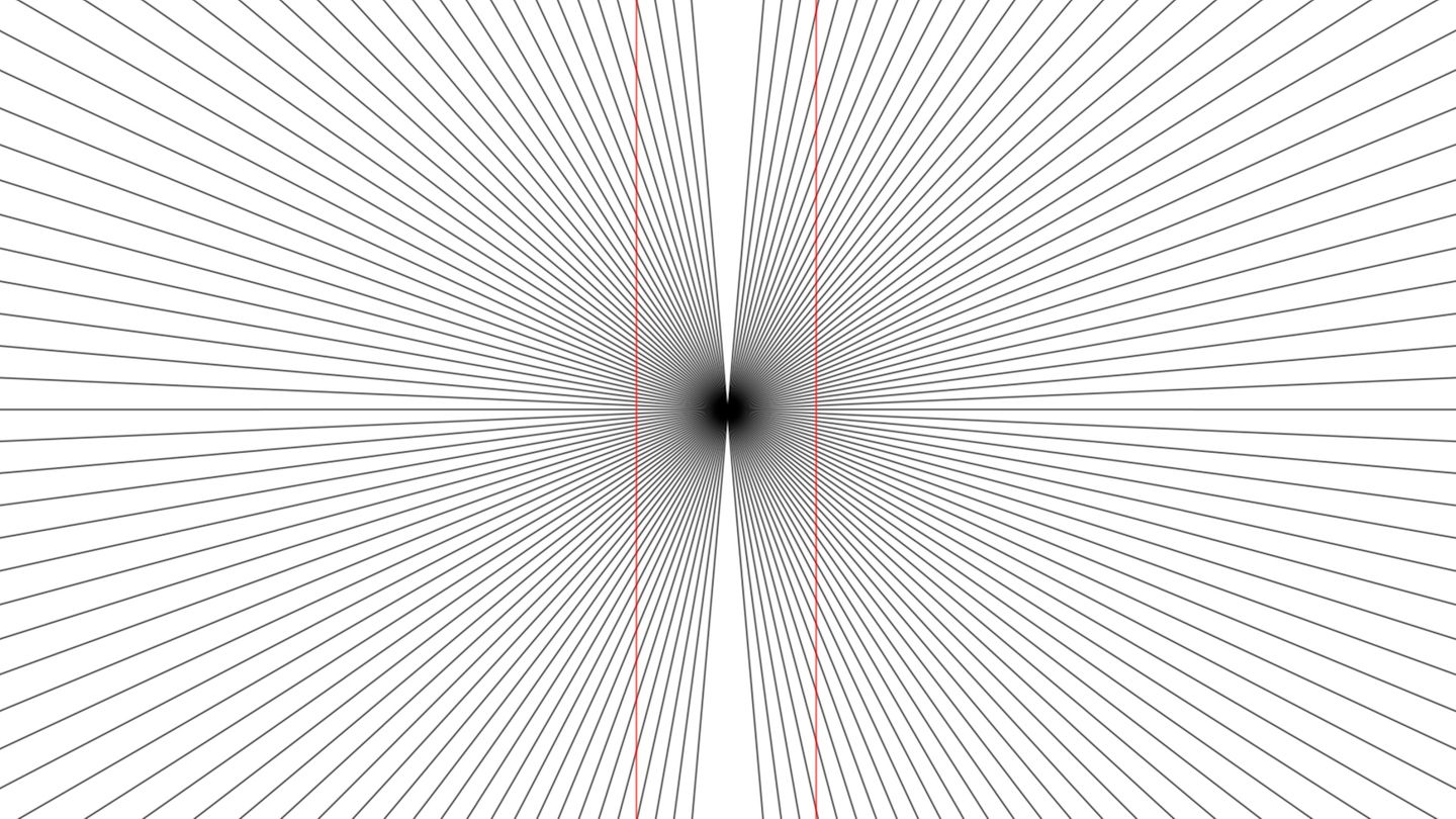 Gebogen oder gerade?: Diese optische Täuschung verblüfft seit über 150 Jahren: Testen Sie Ihre Augen mit der Hering-Illusion