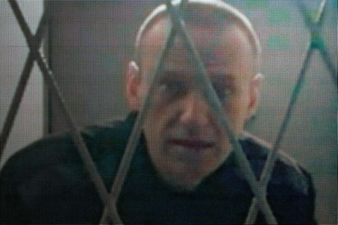 Alexej Nawalny ist bei einer Anhörung per Videolink aus der arktischen Strafkolonie zugeschaltet.