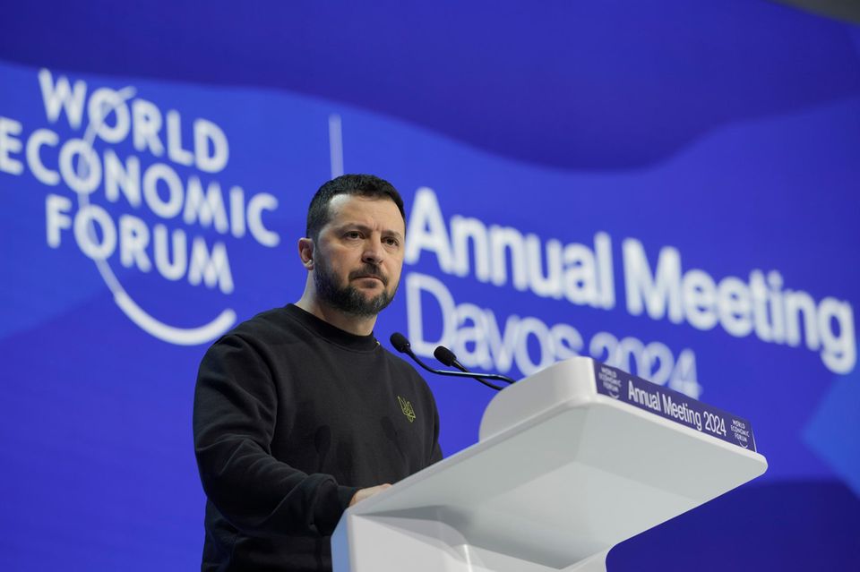 Confiscated assets: President Volodymyr Zelenskyj is trying to shake up the war-weary West in Davos. In Davos, President Volodymyr Zelenskyj is trying to rouse the war-weary West.