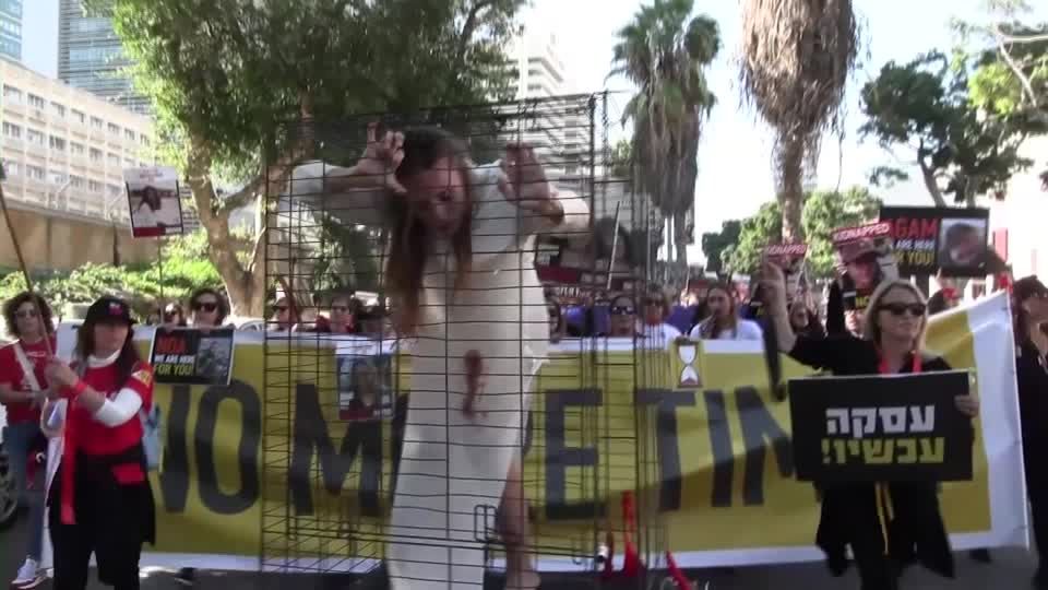 Video: Tel Aviv: Protest für rasche Freilassung der Geiseln