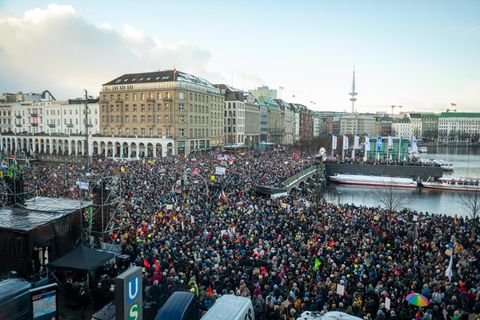 Die Demonstartion fand in der Hamburger Innenstadt statt