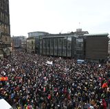 "Laut gegen rechts" hieß es am Sonntag in Bremen. Die Polizei sprach von 35.000 bis 40.000 Teilnehmenden.