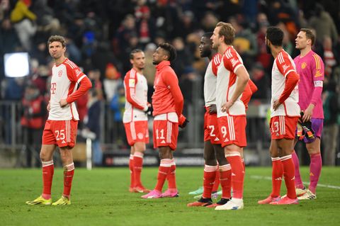 Spieler des FC Bayern München nach dem Spiel gegen Werder Bremen