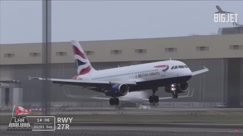 Video: Sturm "Isha" pustet Flugverkehr durcheinander