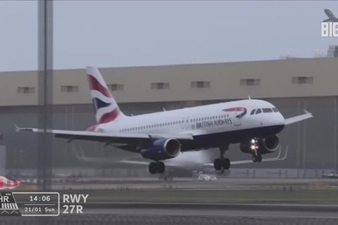 Video: Sturm "Isha" pustet Flugverkehr durcheinander