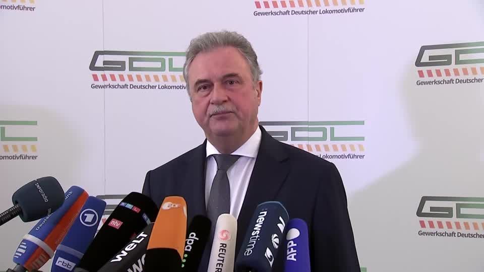 Video: Weselsky: Weitere Verhandlungen mit der Bahn nur ohne "Vorbedingungen"