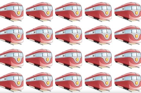 Suchbild: Augentest: Erkennen Sie den einzigartigen Zug in nur 25 Sekunden?