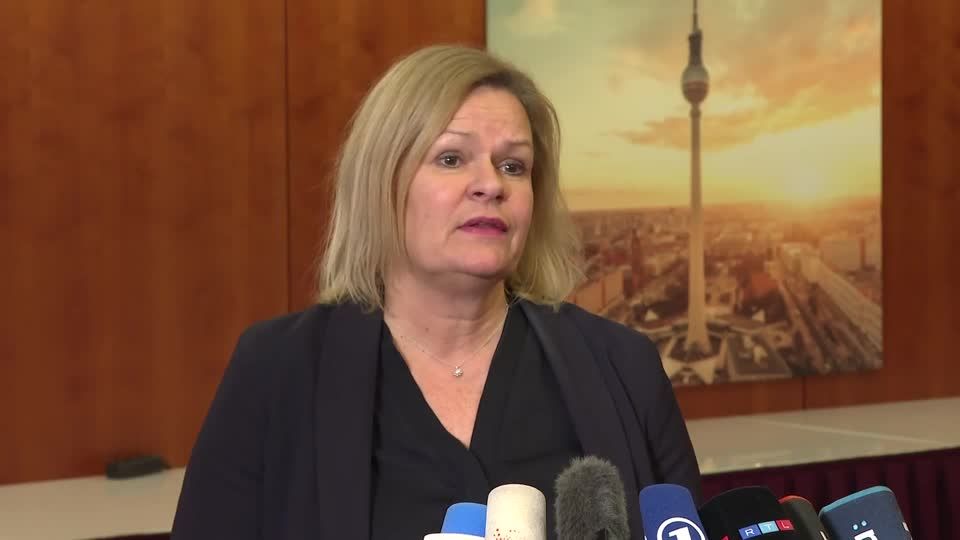 Video: Faeser: "Unser demokratischer Rechtsstaat finanziert keine Verfassungsfeinde"