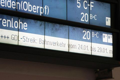 Deutsche Bahn Streik der GDL