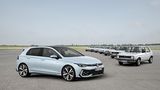 VW Golf Generationen inklusive Golf 8 (MJ 2024)