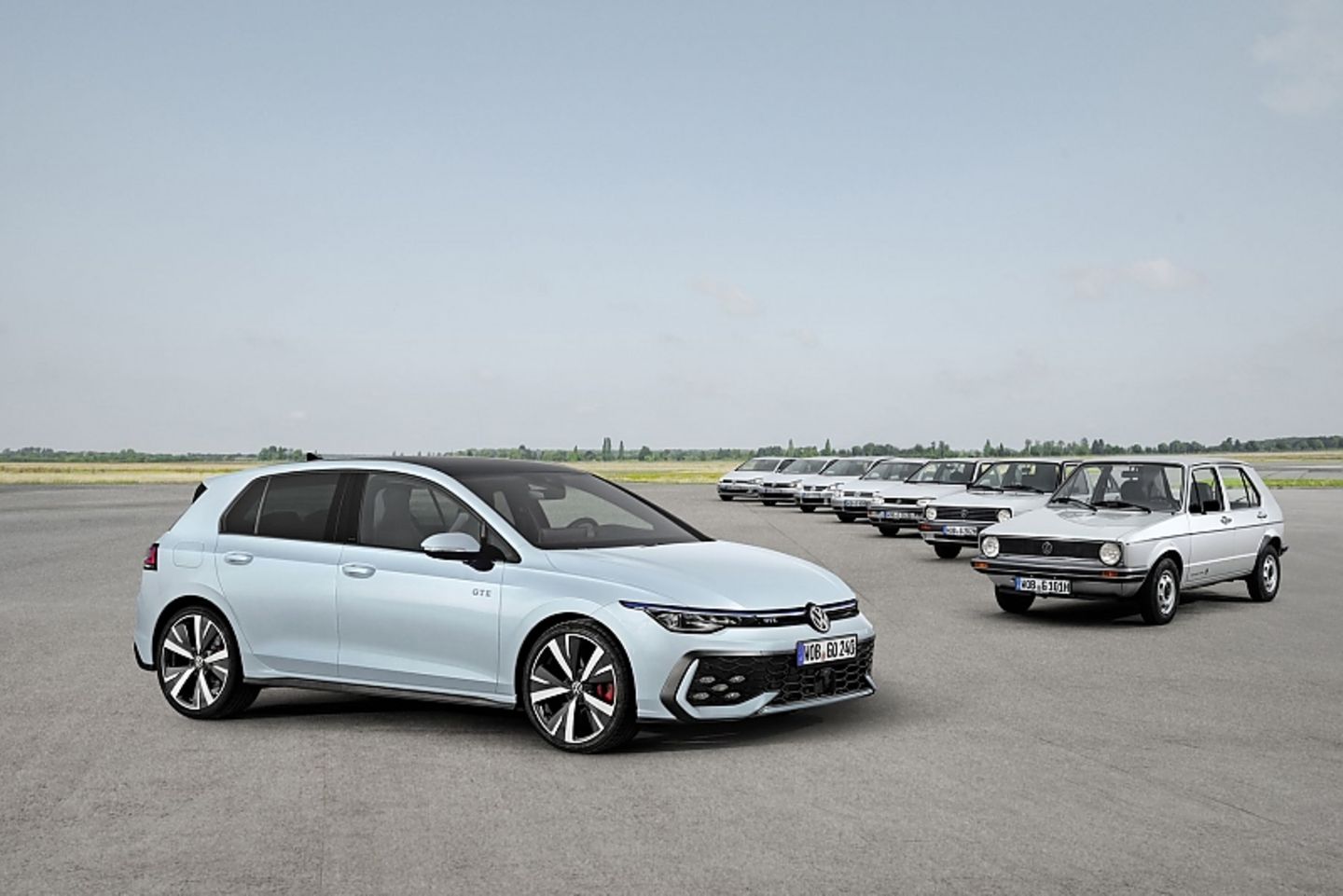 VW Golf Generationen inklusive Golf 8 (MJ 2024)
