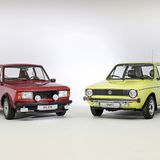 VW Golf I und die Studie EA 276, ein in Wolfsburg entstandener Vorläufer 
des Golf aus dem Jahr 1969