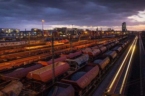 Stillstand am Güterbahnhof Frankfurt Ost