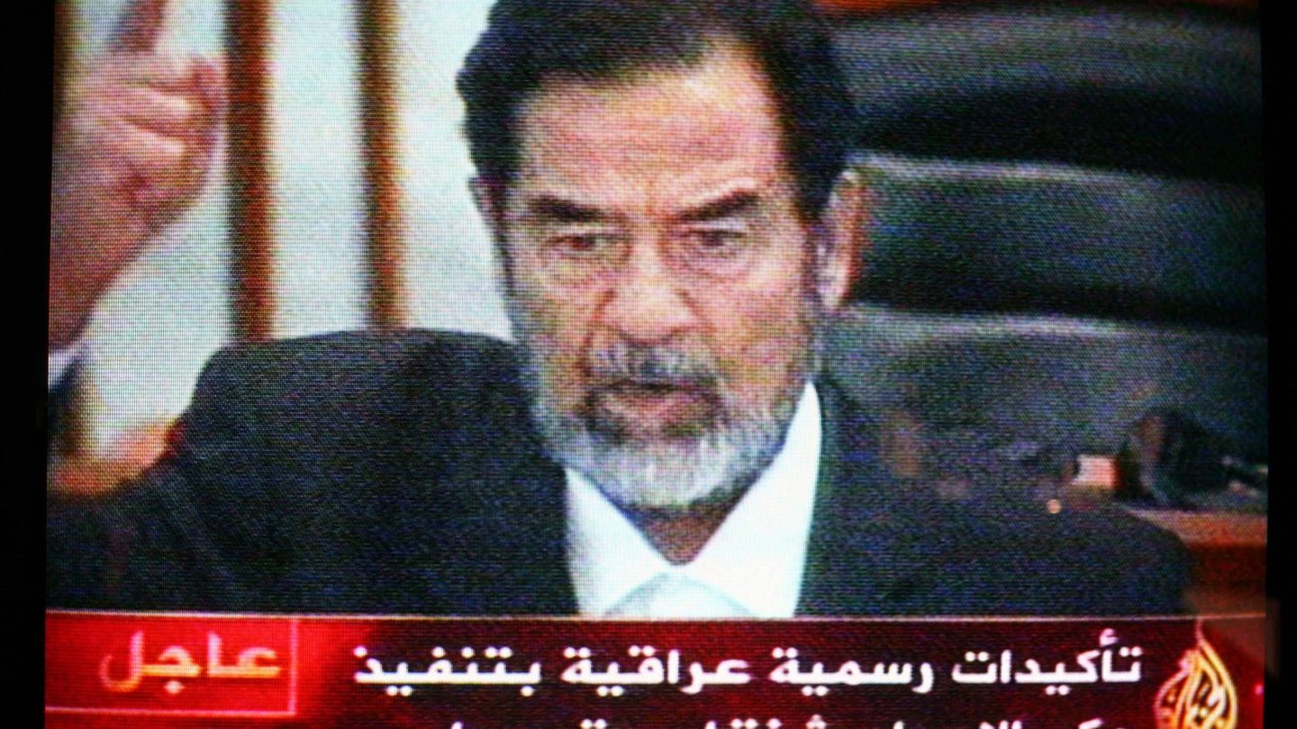 Saddam Hussein am Galgen
