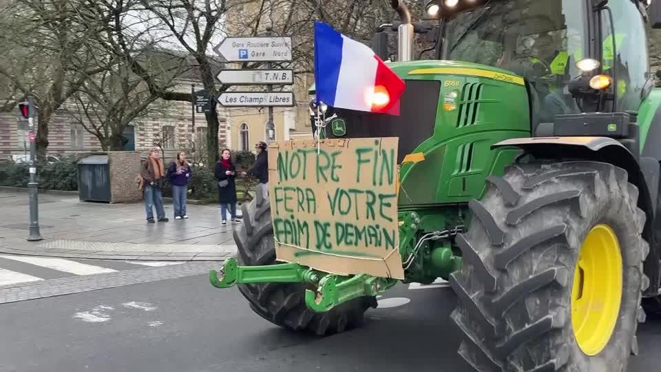 Video: Frankreich: Proteste der Landwirte halten an