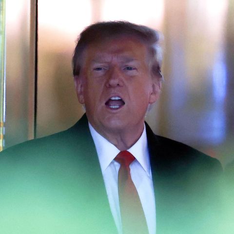 Donald Trump am Donnerstag in New York, nachdem er vor Gericht ausgesagt hatte