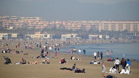 Hitzewelle in Spanien, dieses Foto zeigt einen Strand in Valencia