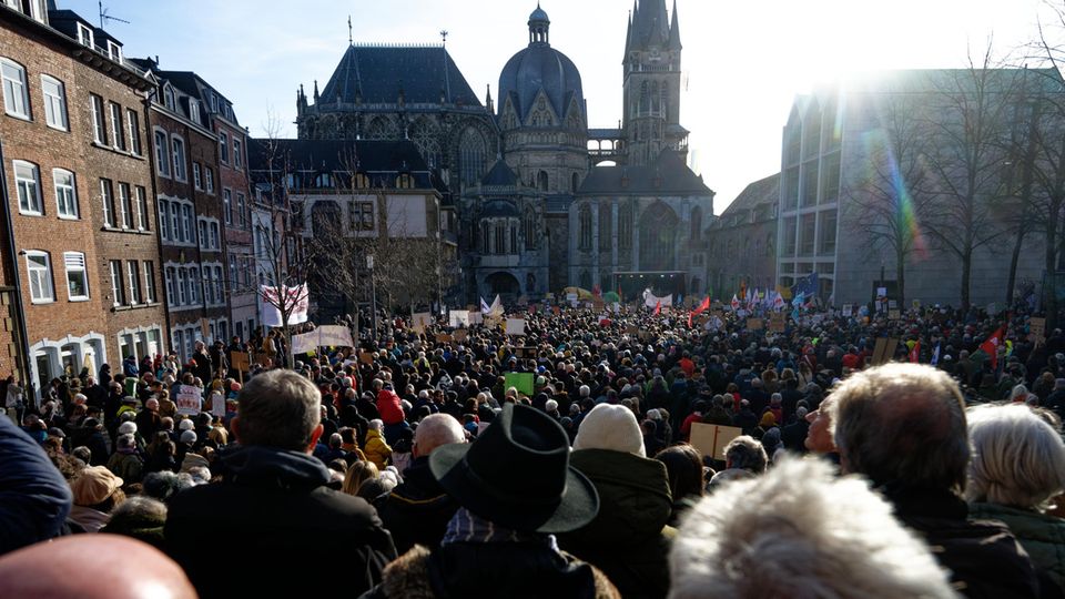 Protest Aachen Rechts