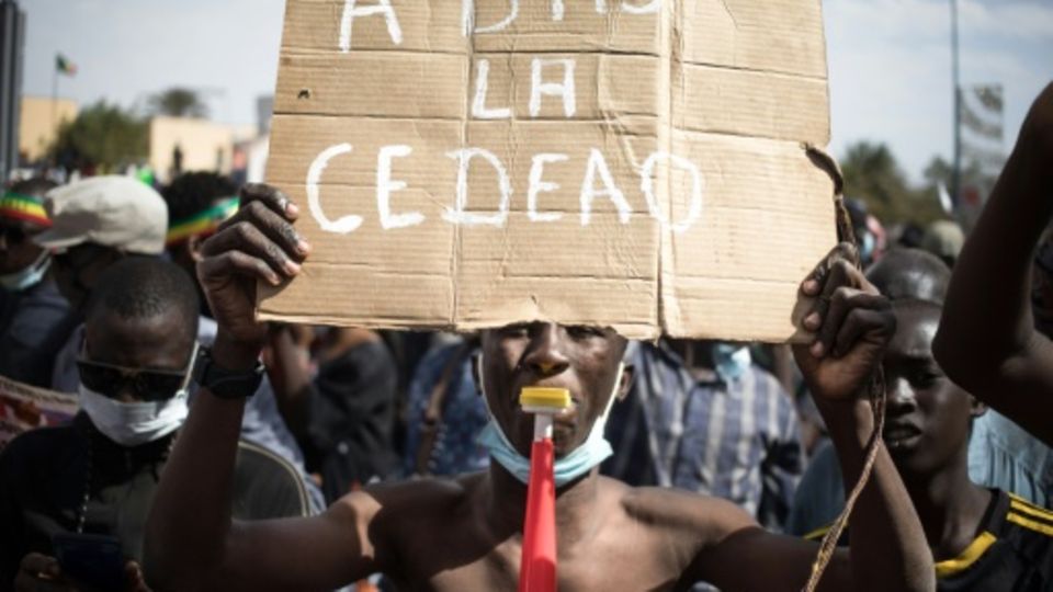 Protest gegen Ecowas in Mali im Januar 2022