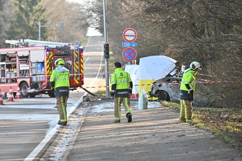 Eine abgesperrte Unfallstelle