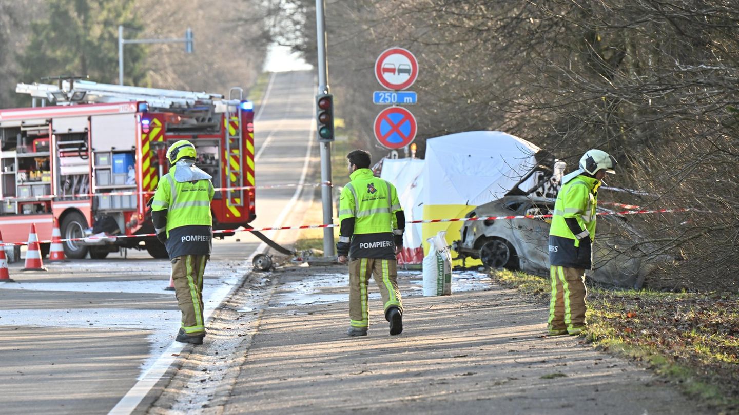 Eine abgesperrte Unfallstelle