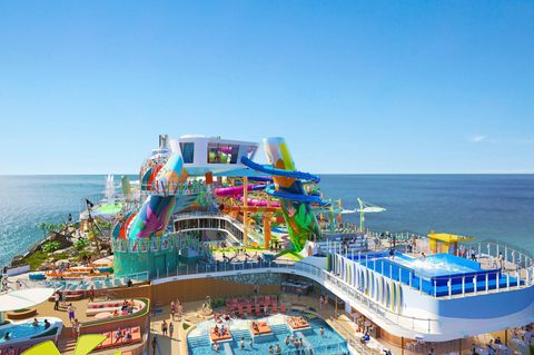 Die Deckaufbauten der Icon of the Seas