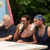 "Der Eisbrecher" heißt die Ekelprüfung, zu der Heinz Hönig, Fabio Knez und Mike Heiter antreten. Neben Eiskugeln ist auch ein Milchshake auf der Speisekarte - bestehend aus Mäuseschwänzen mit ausgewrungenem Lappen-Wasser. Tapfer kippen die drei das Gebräu runter.