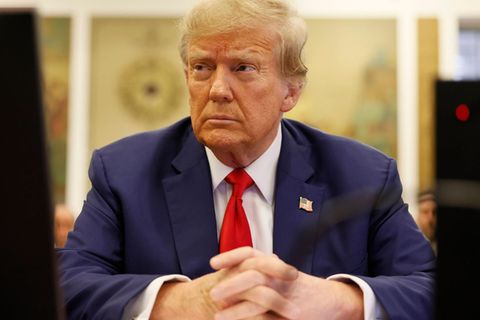 Donald Trump in einem New Yorker Gerichtssaal