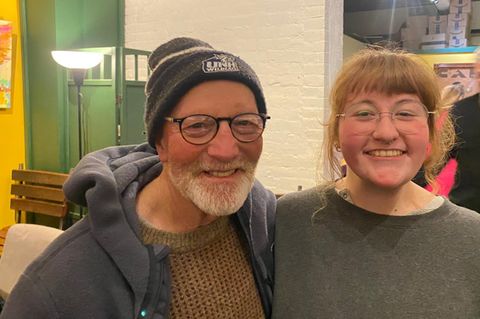Peter und Emma Daley bei einer Wahlrally in ihrem Heimatstaat New Hampshire