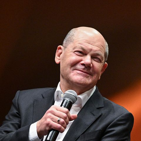 Bundeskanzler Olaf Scholz bei seinem Besuch in Brandenburg