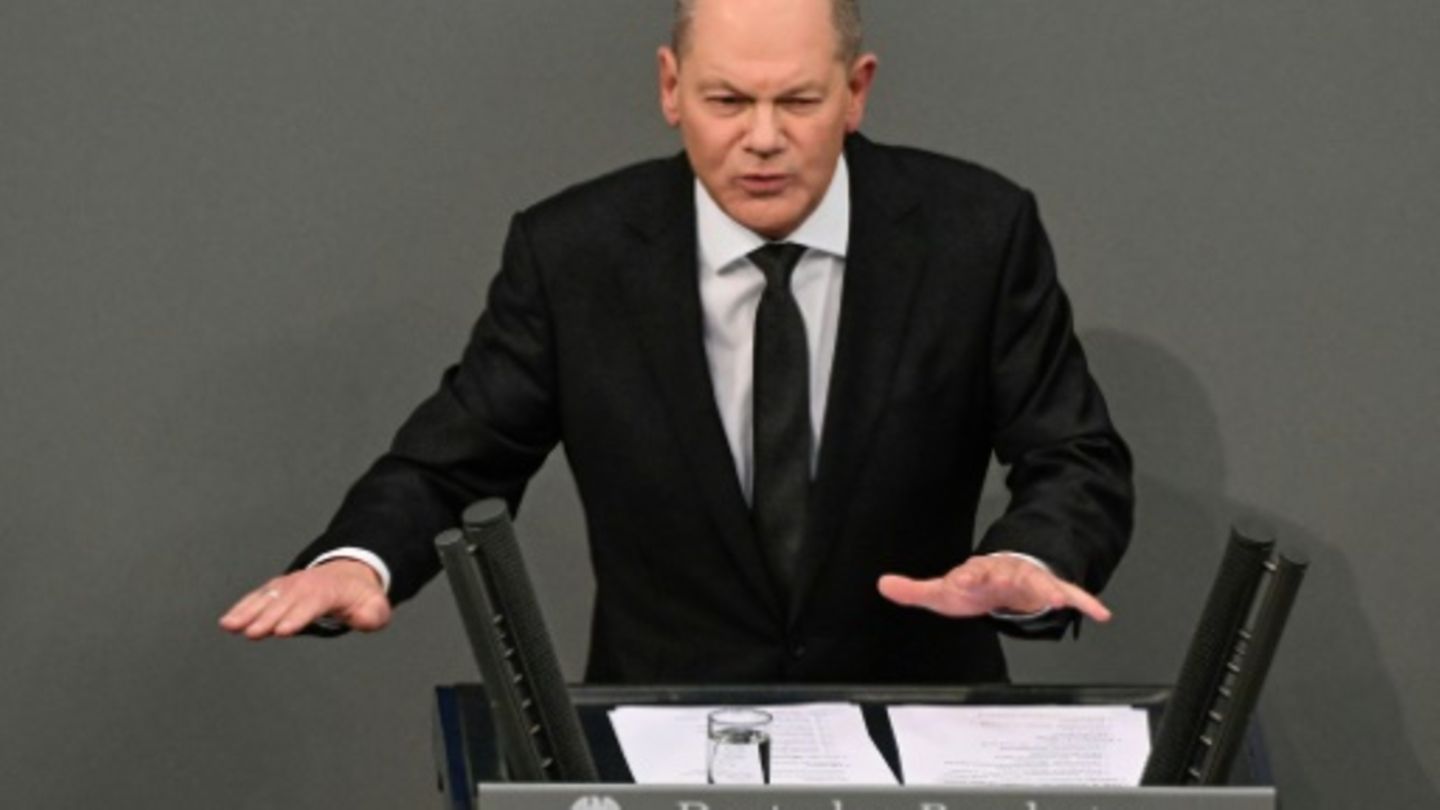 Kanzler Scholz im Bundestag