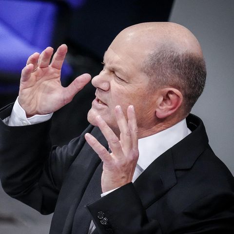 Bundeskanzler Olaf Scholz im Bundestag