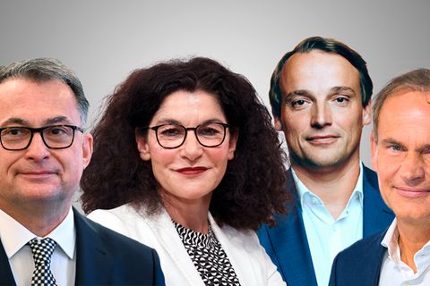 Portraits von wichtigen Persönlichkeiten aus der Wirtschaft