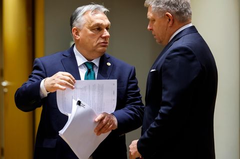 Viktor Orban und Robert Fico im Gespräch