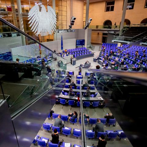 Der Plenarsaal des Bundestags