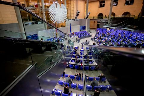 Der Plenarsaal des Bundestags