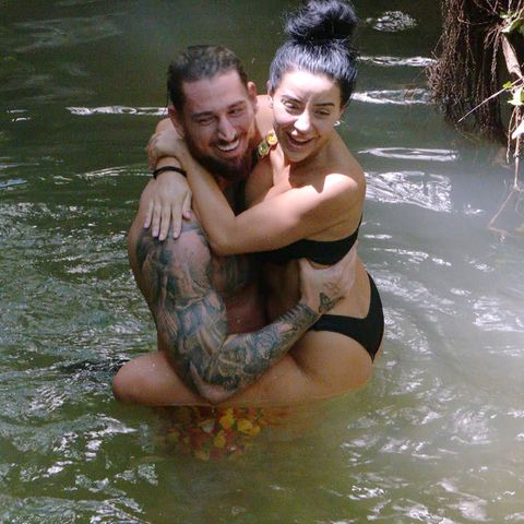 Mike und Leyla im Dschungelcamp-Weiher