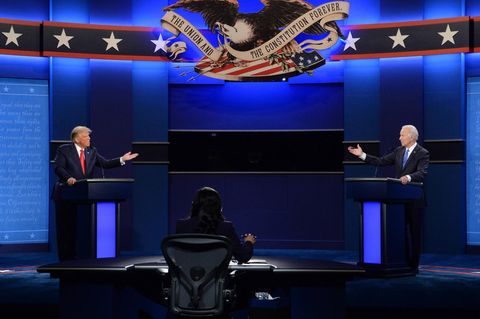 Im Vorfeld der US-Wahlen 2020 trafen der damalige Präsident Donald Trump und sein Herausforderer Joe Biden bei einem TV-Duell aufeinander. Nun möchte Trump wieder debattieren – diesmal aber in umgekehrten Rollen.