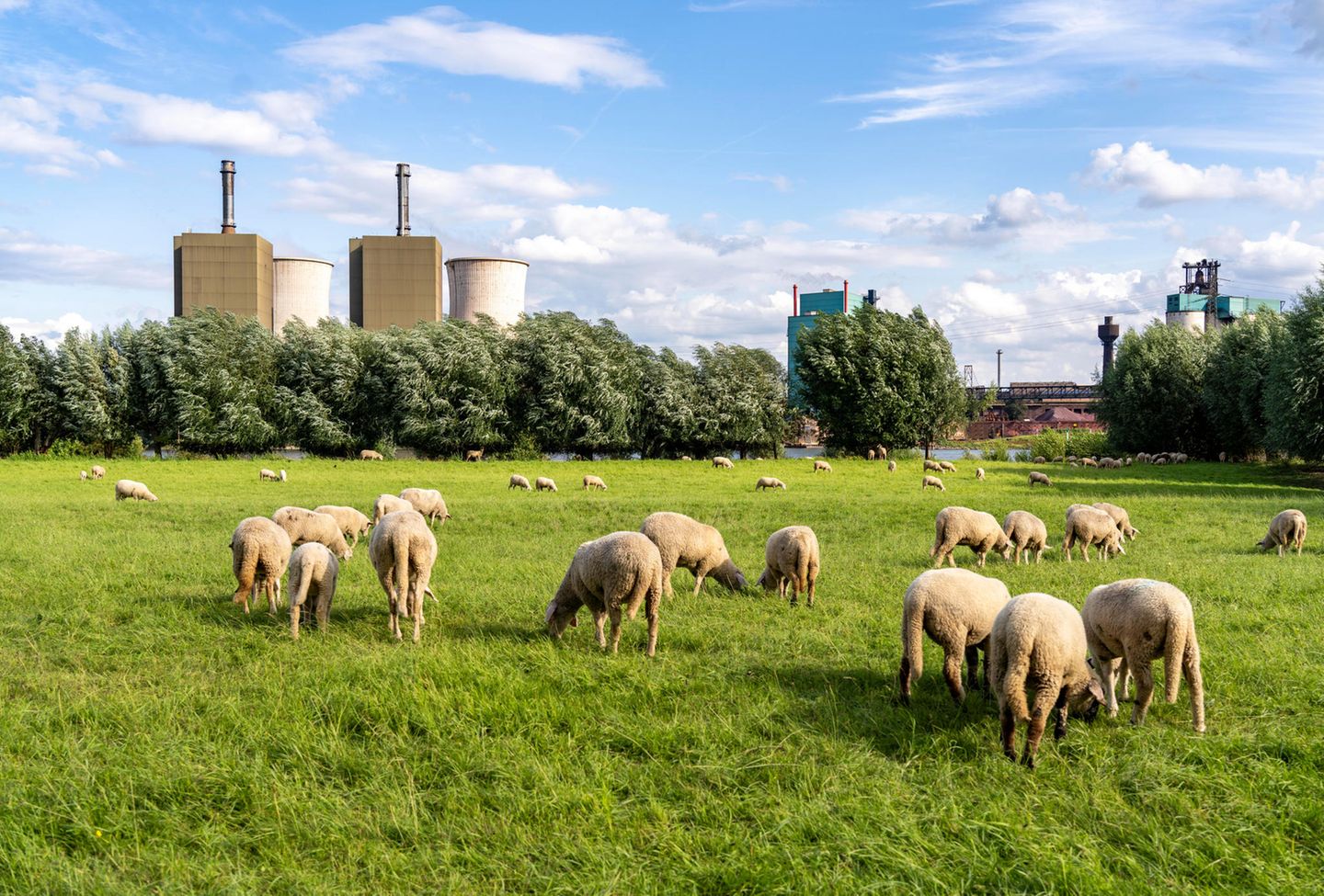 Gaskraftwerk Duisburg-Huckingen, betrieben von RWE, auf dem Gelände der Hüttenwerke Krupp Mannesmann. 