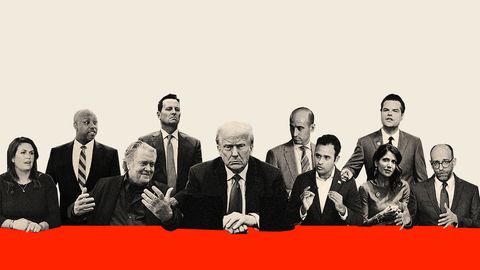Collage zeigt Trumps engste Gefolgsleute